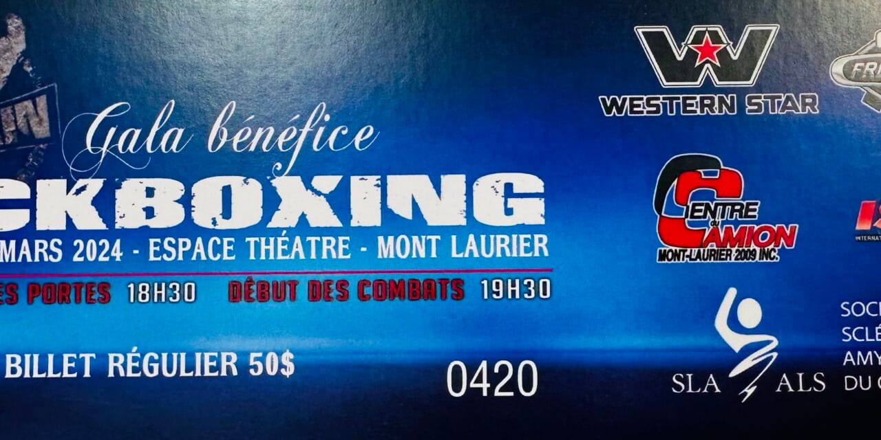 Gala de Kickboxing Bénéfice – Mont-Laurier | 21 mars 2025