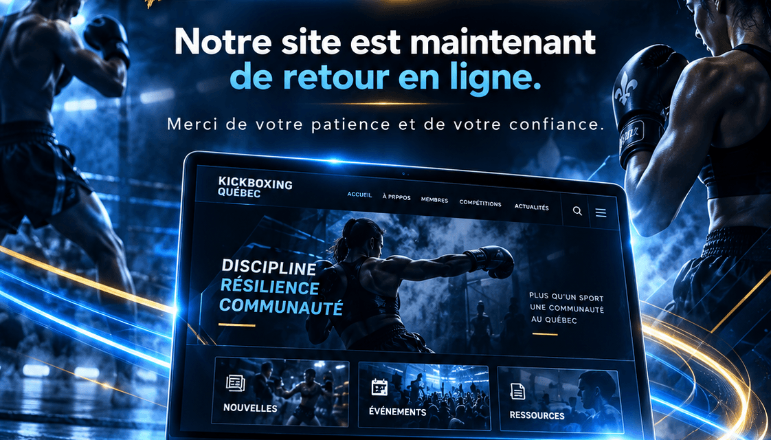 Kickboxing Québec est maintenant en ligne